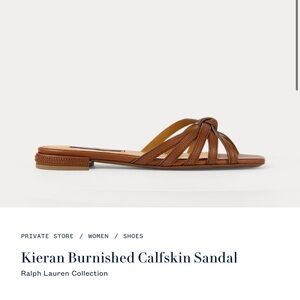 RALPH LAUREN Kieran Leather Women's
Timeless Slides Purple‎ Label Size 38B